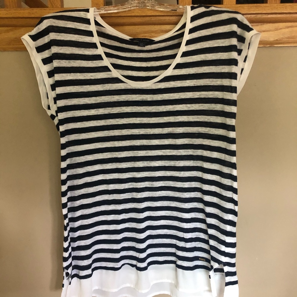 Navy & White Striped Large top